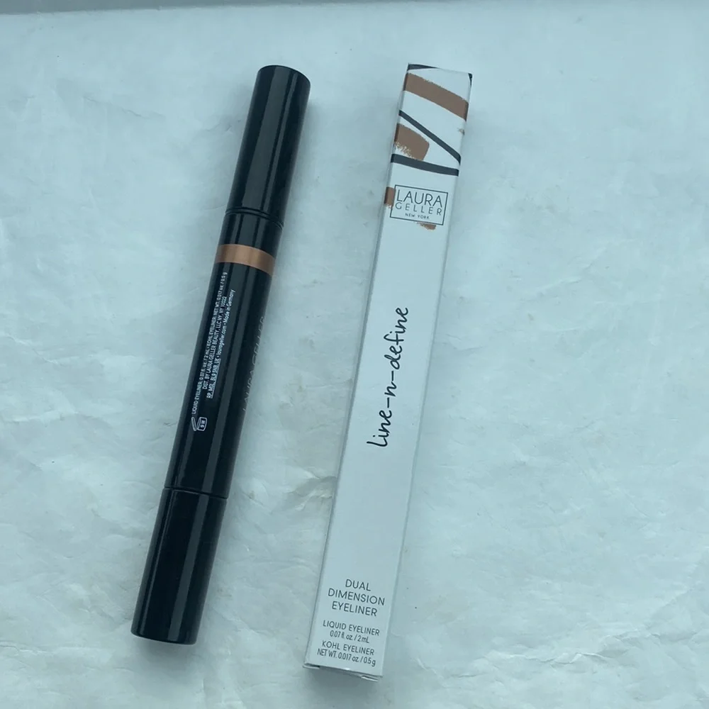 LAURA GELLER Line-n-Define Dual Dimension Eyeliner Black/Gold NIB $24